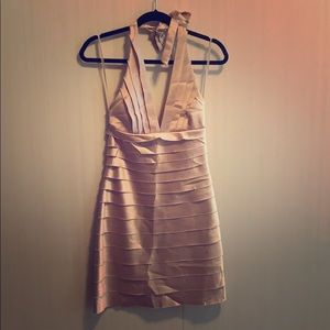 BCBG gold dress